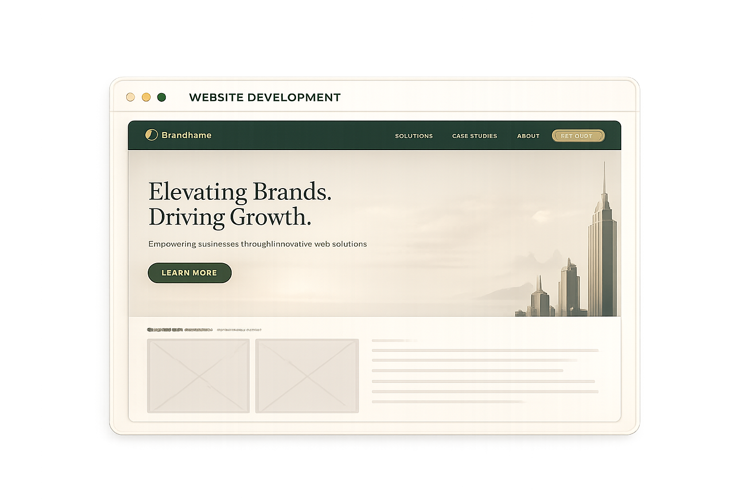 Website development visual